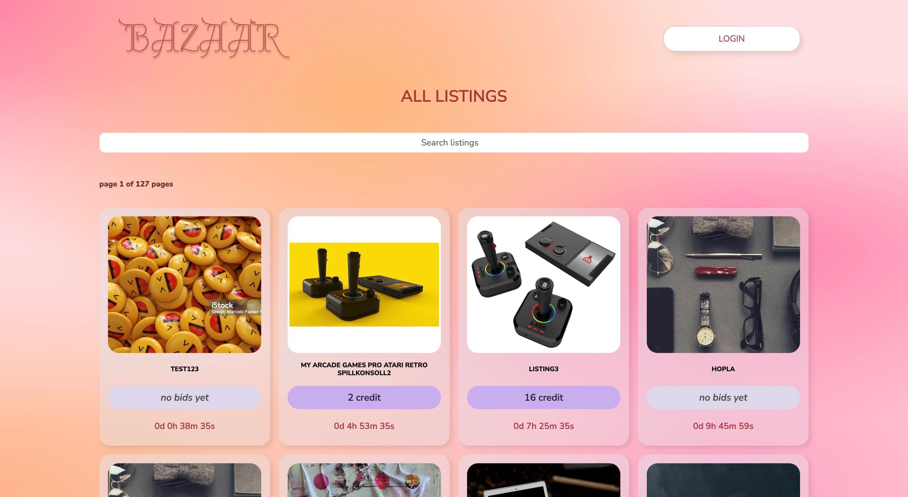 Live auction website. Built with Vanilla JS, SCSS, Bootstrap and Noroff API. Deployed with GitHub Pages. Including unit-tests and e2e-tests.